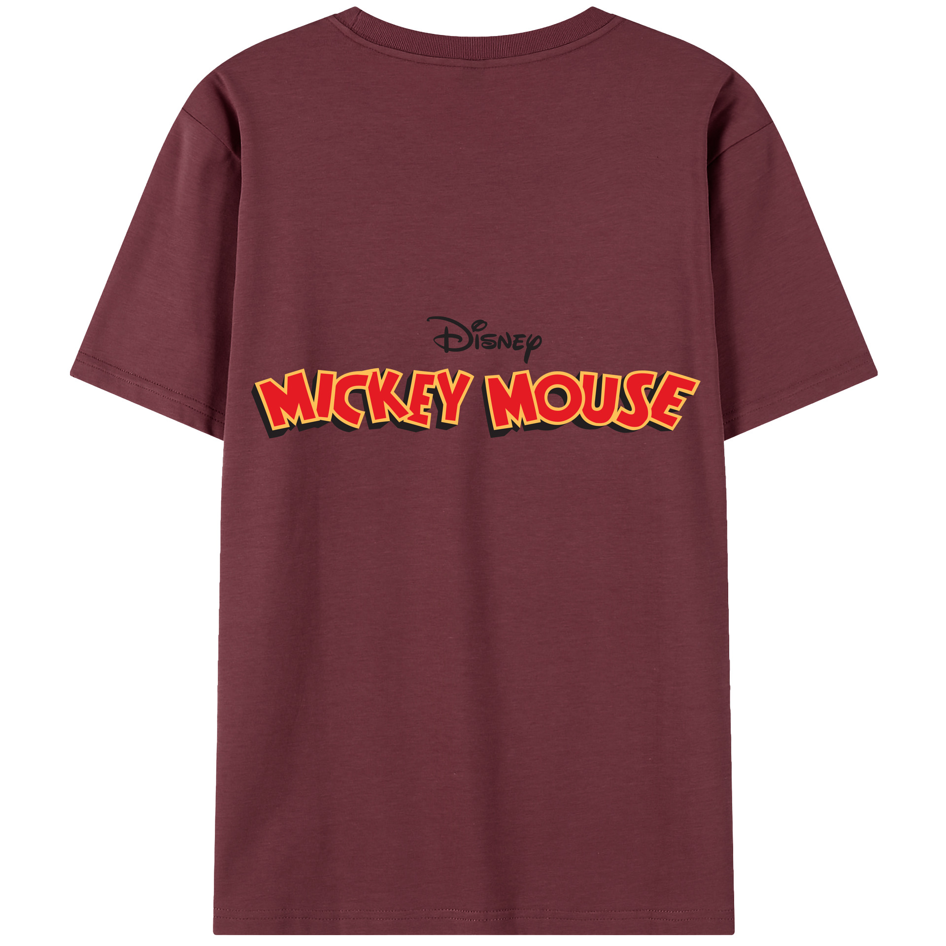 （画像用） ミッキーマウス Mickey Mouse 綿100％半袖Tシャツ（背面プリント）